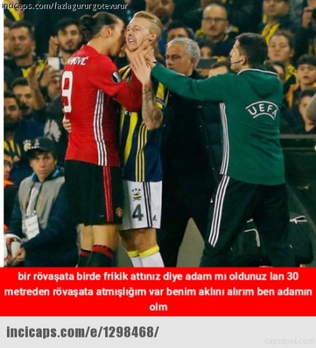 Fenerbahçe-Manchester United maçı sonrası caps'ler
