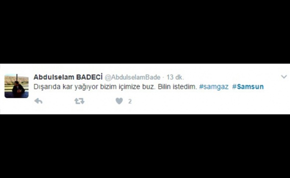 Samsun'da Gaz Gitti, Tweetler Patladı!