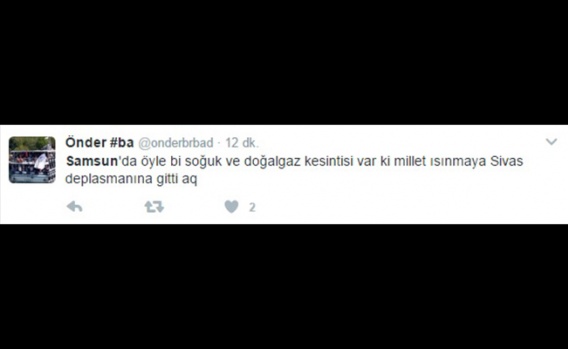 Samsun'da Gaz Gitti, Tweetler Patladı!