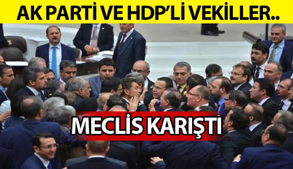 AK Partili ve HDP'li Vekiller Birbirine Girdi