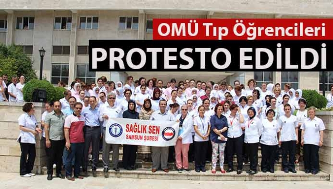 OMÜ Tıp Öğrencileri Protesto Edildi
