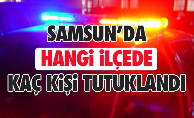 Samsun'da Hangi İlçede Kaç Kişi Tutuklandı?