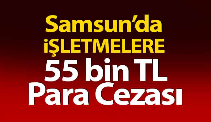 Samsun'da İşletmeye 55 Bin TL Para Cezası