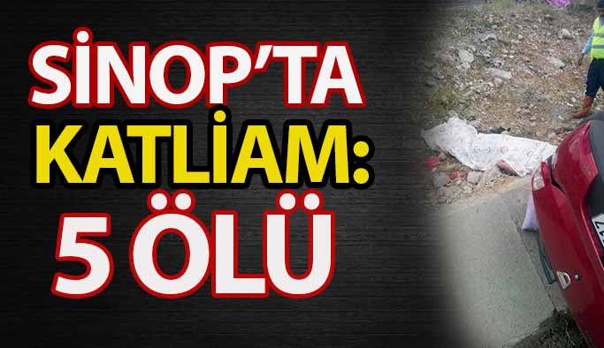 Sinop'ta Tır otomobili biçti: 5 ölü, 1 yaralı