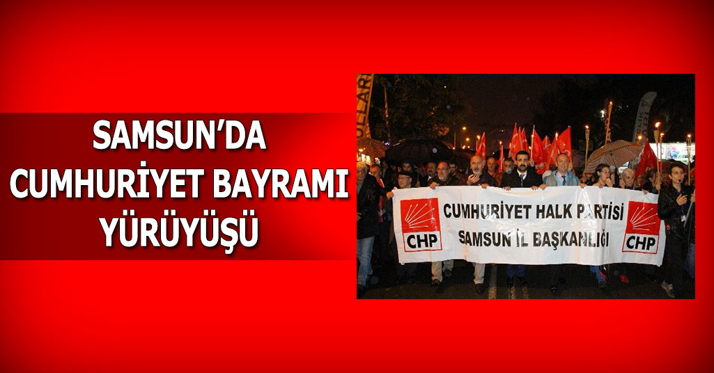 Samsun'da Cumhuriyet Bayramı Yürüyüşü