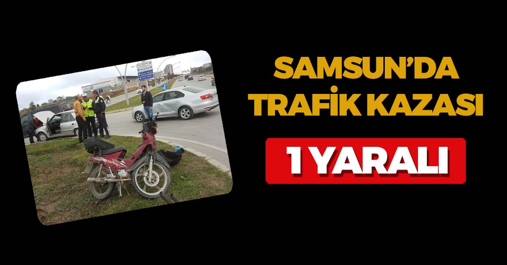 Samsun'da Motosikletli Kaza: 1 Yaralı