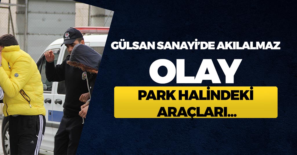 Samsun'da Park Halindeki Aracı Parçalara Ayırıp...