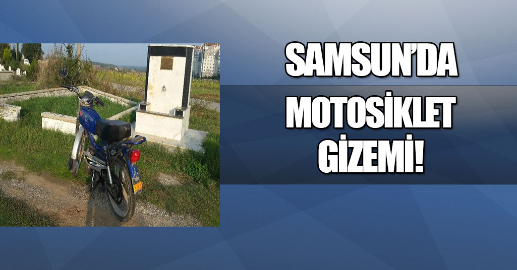 Samsun'da terk edilmiş motosiklet!
