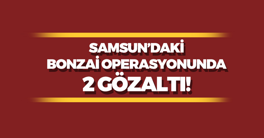 Samsun'daki Bonzai Operasyonunda 2 Gözaltı!
