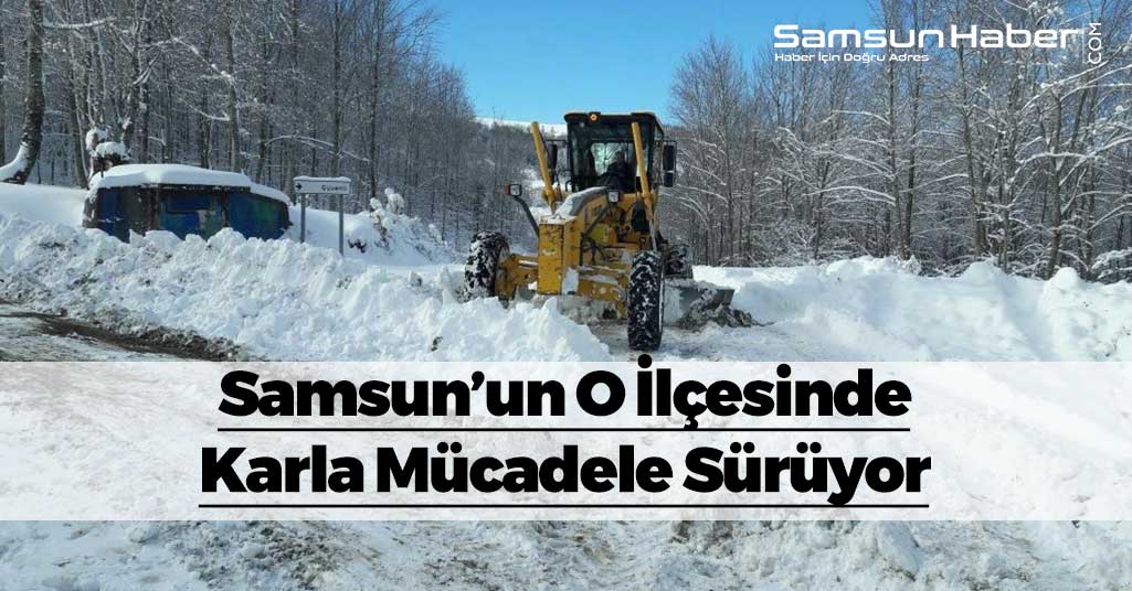 Samsun'da Karla Mücadele Sürüyor