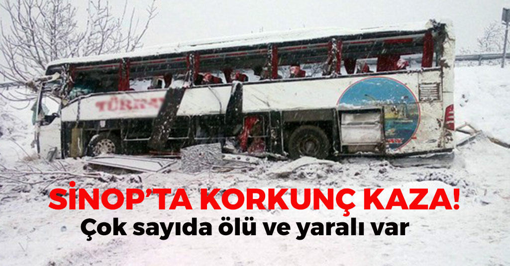 Sinop'ta Korkunç Otobüs Kazası