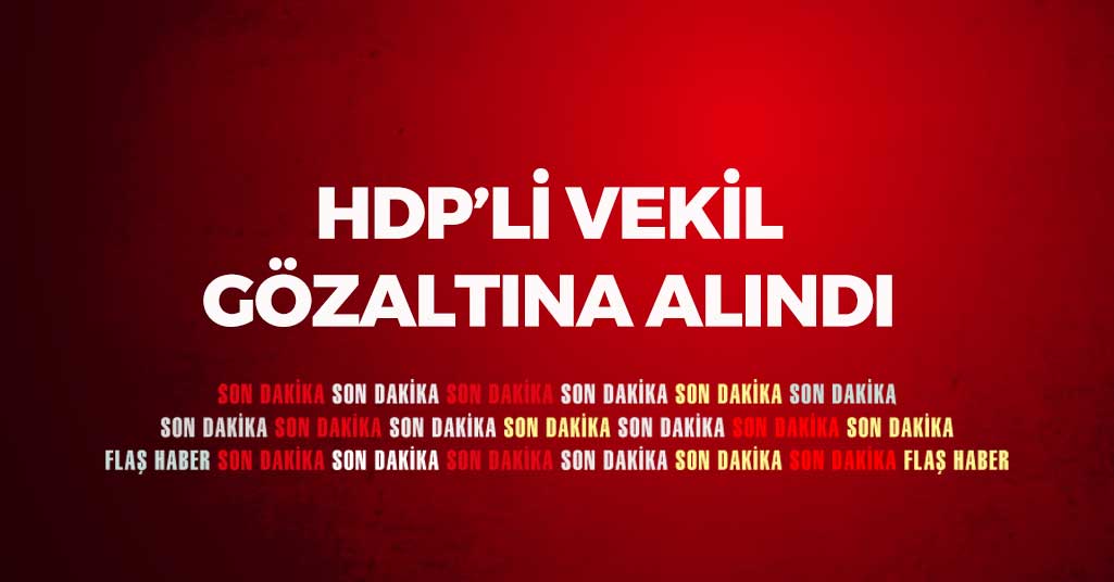 HDP'li Vekil Gözaltına Alındı