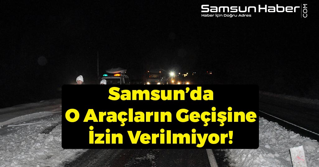 Samsun'da Ulaşıma Kar Engeli