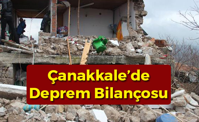 Çanakkale'de Deprem Bilançosu