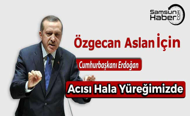 Cumhurbaşkanı Erdoğan, Özgecan İçin ‘’ Acısı Yüreğimizde’’ Dedi