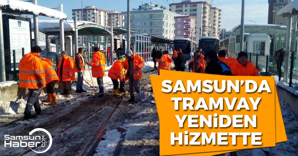 Samsun'da Tramvay Yeniden Hizmette