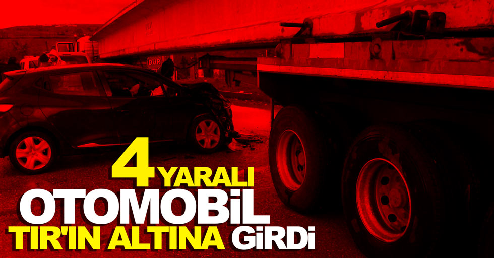Samsun'da facia: Otomobil TIR'ın altına girdi