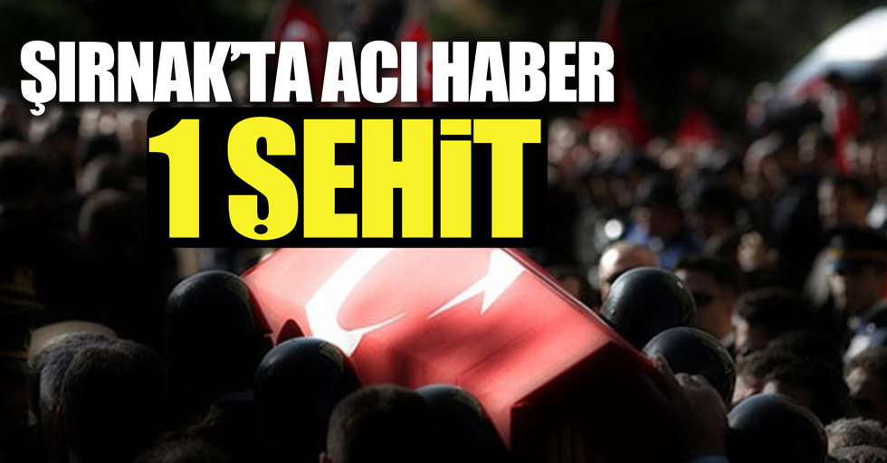 PKK ile çatışma çıktı 1 şehit