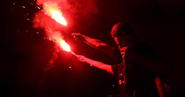 Samsun'da Beşiktaş'ın şampiyonluk kutlamaları