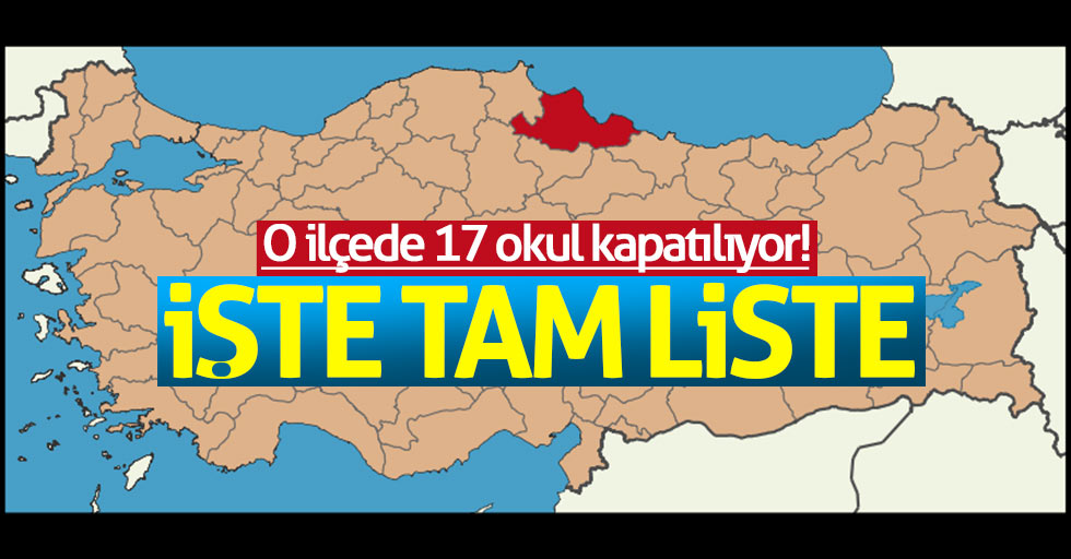 Samsun'da bu okullar kapatılıyor