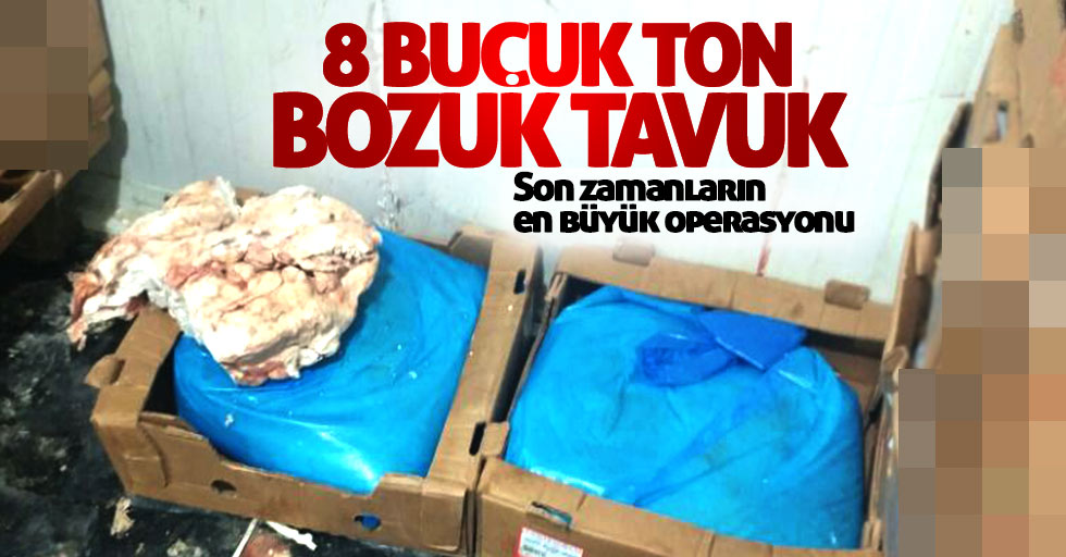 Samsun'da ele geçirilen 8 buçuk ton bozuk et ile ilgili açıklama