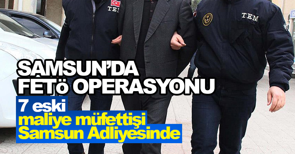 Samsun'da FETÖ operasyonu: 7 eski maliye müfettişi adliyede