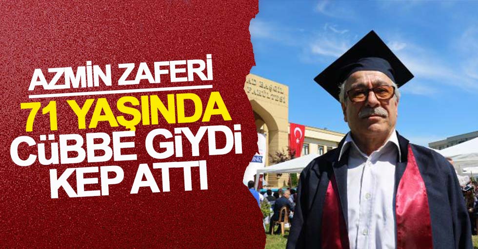 Samsun'da 71 yaşındaki Başar ünivesiteden mezun oldu