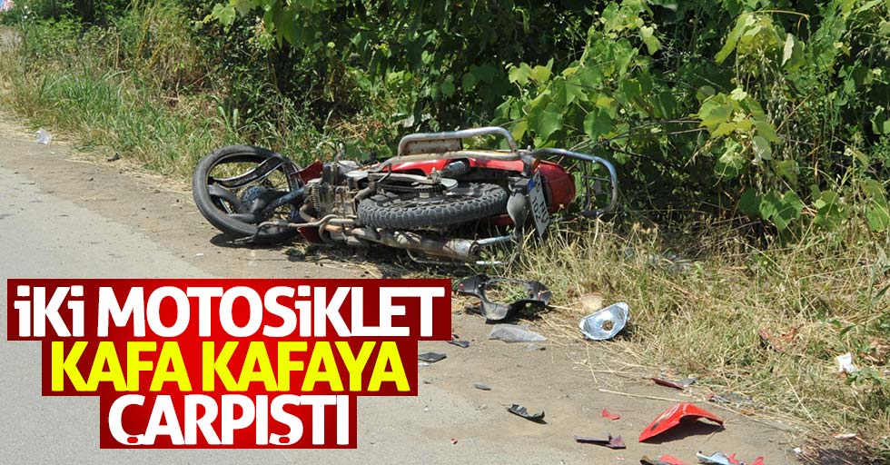 Samsun'da iki motosiklet kafa kafaya çarpıştı