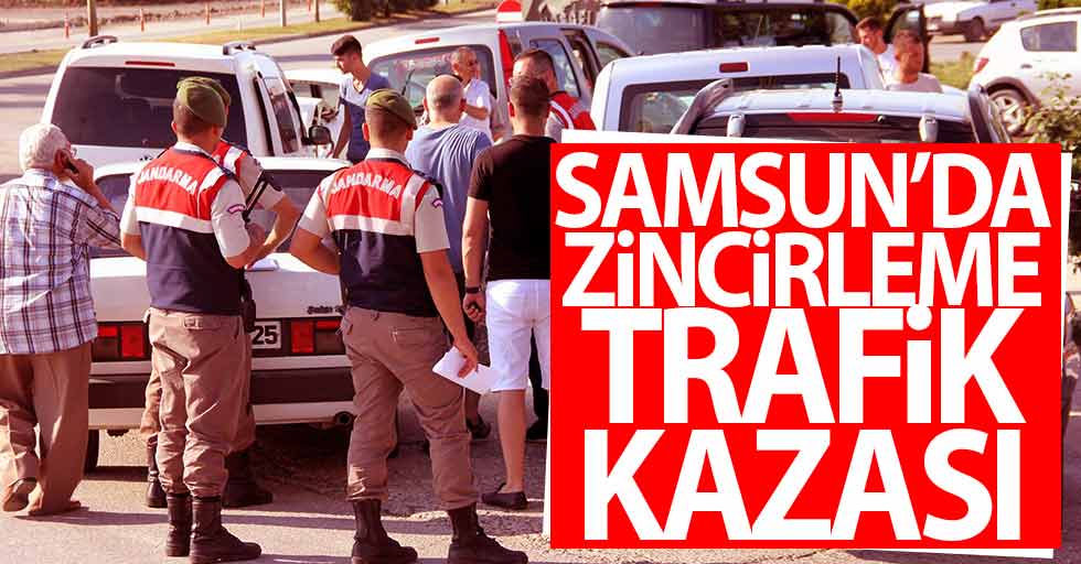Samsun'da zincirleme trafik kazası, 10 yaralı