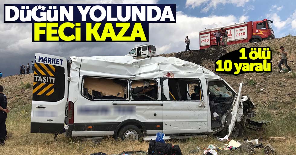 Samsun’dan Kars’a giden minibüs kaza yaptı: 1 ölü 10 yaralı