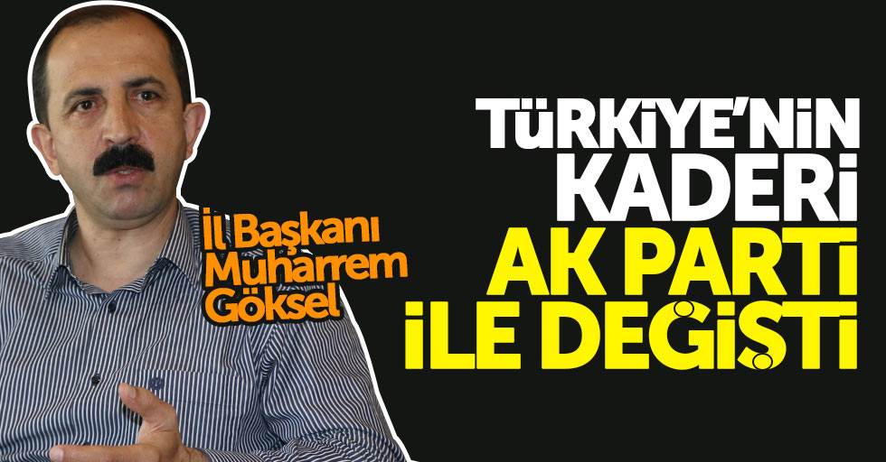 Muharrem Göksel: Türkiye'nin kaderi AK Parti ile değişti