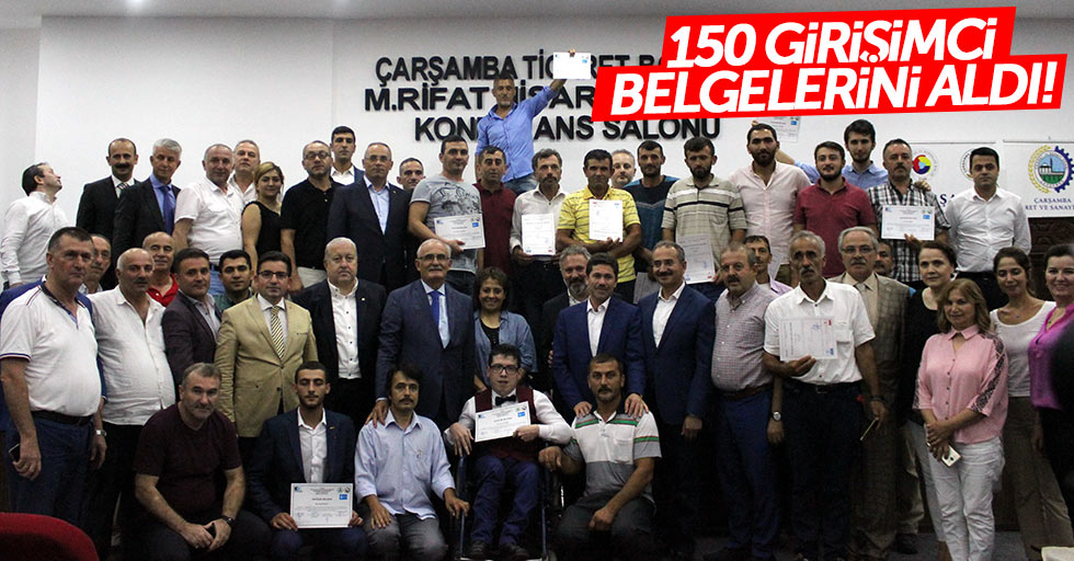 Samsun'da 150 girişimci belgelerini aldı