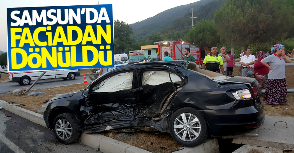 Samsun'da faciadan dönüldü: 5 yaralı