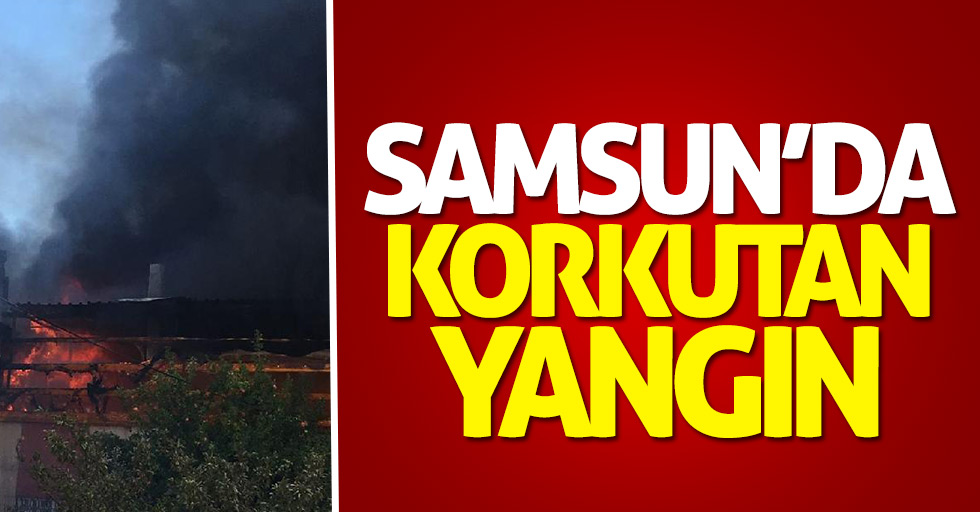 Samsun'da çatı katında korkutan yangın