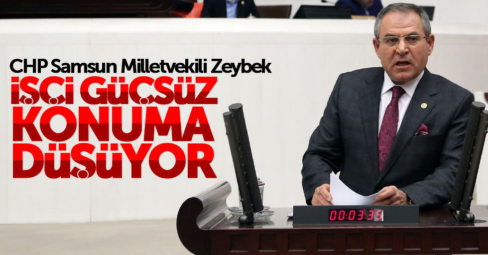 CHP Samsun Milletvekili Zeybek: İşçi güçsüz duruma düşüyor