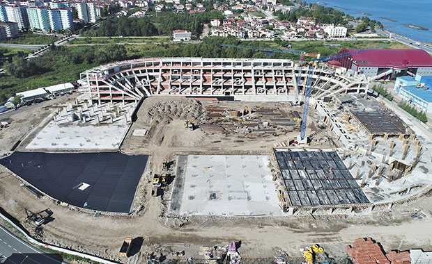 Ordu Stadyumu inşaatı devam ediyor