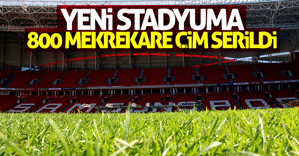 Samsunspor'un stadına 800 metrekarelik yeni çim serildi