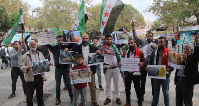 Suriyelilerden İdlib operasyonuna destek