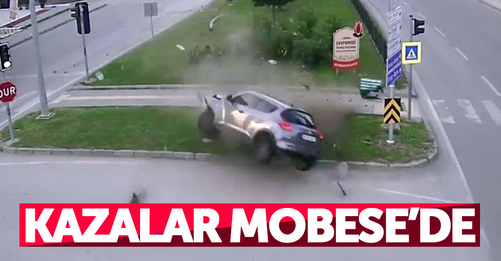 Samsun'da trafik kazaları MOBESE kameralarında