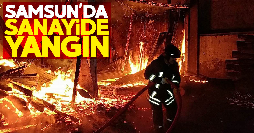 Samsun'da sanayide yangın