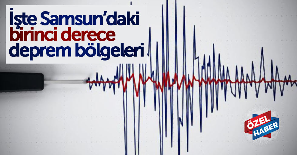 İşte Samsun’daki birinci derece deprem bölgeleri