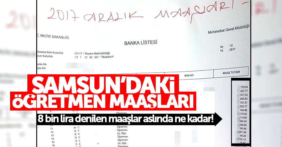 Samsun'daki öğretmenlerin maaşlarını yayınladı: Ne kadar alıyor