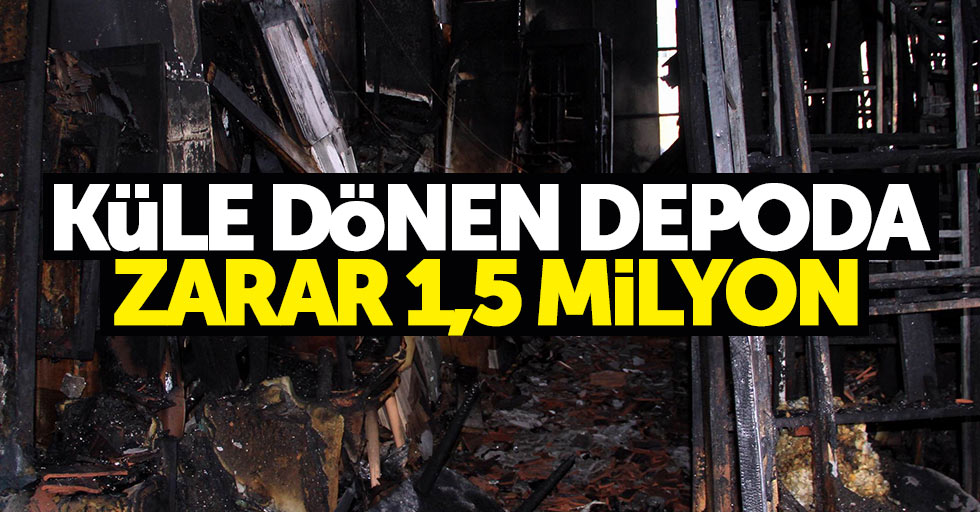 Samsun'daki yanan depoda 1.5 milyonluk zarar