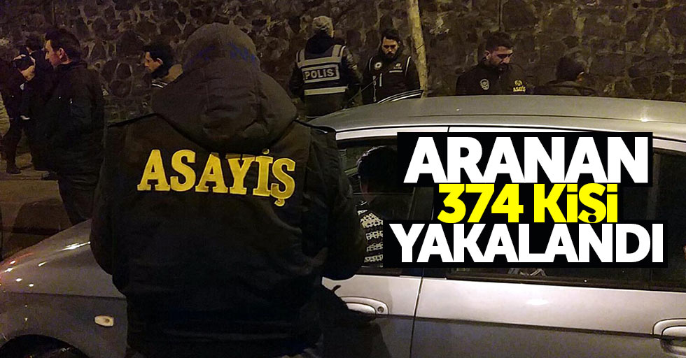 Samsun'da aranan 374 kişi yakalandı