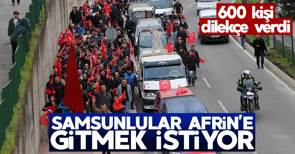 Samsun'da yüzlerce kişi Afrin için dilekçe verdi