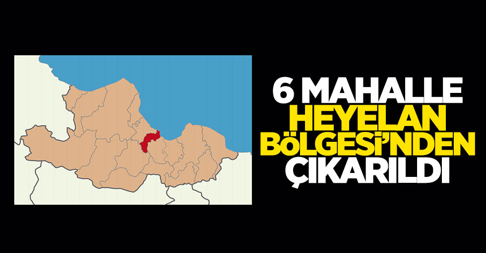 Samsun’da 6 mahalle heyelan bölgesinden çıkarıldı
