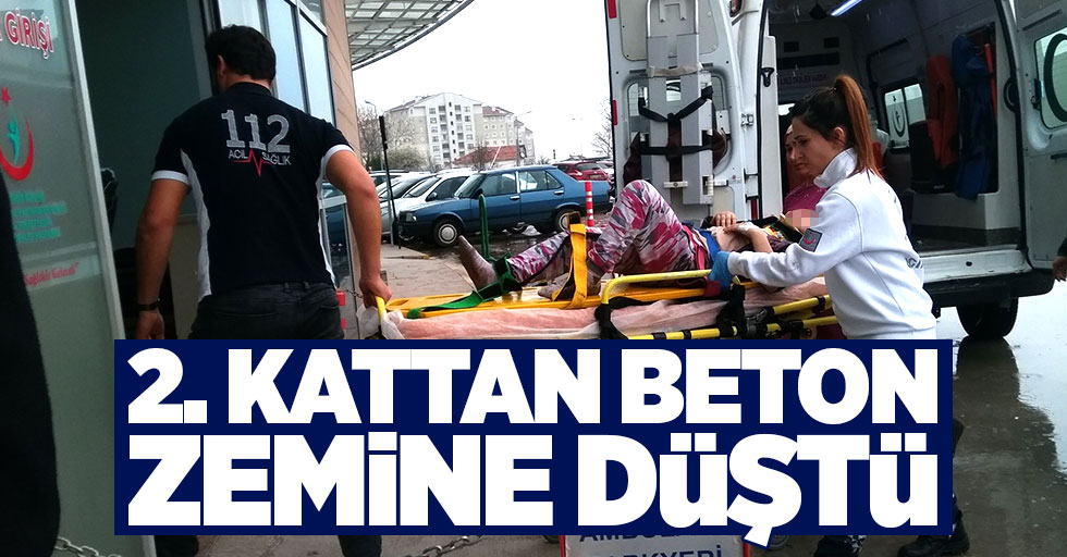 Samsun'da 2. kattan düşen çocuk yaralandı