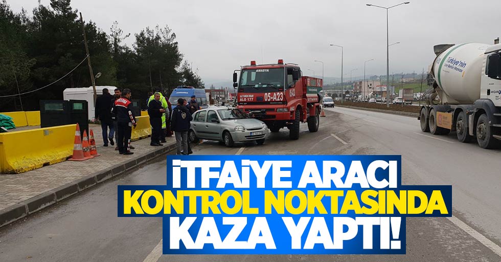 Samsun'da itfaiye aracı kaza yaptı