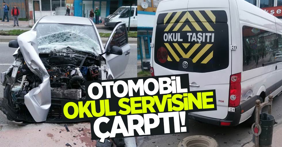 Samsun'da okul servis aracı kaza yaptı