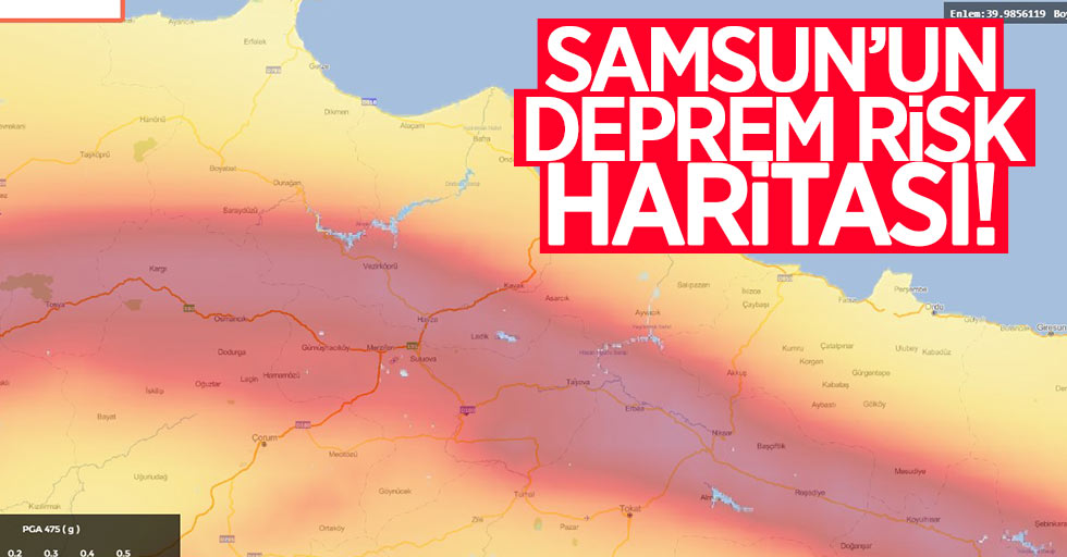 Samsun'un deprem risk haritası